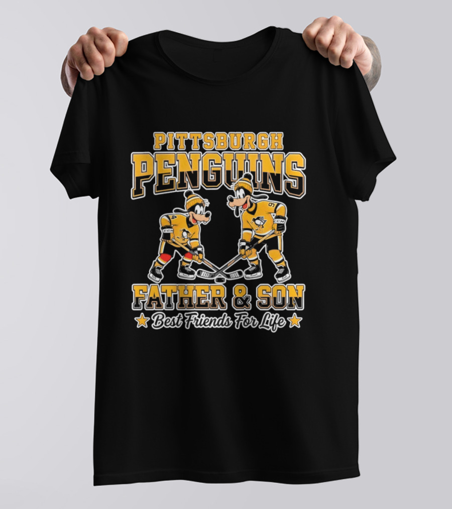 Pittsburgh Penguins Goofy Father And Son Best Friends For Life T-Shirt