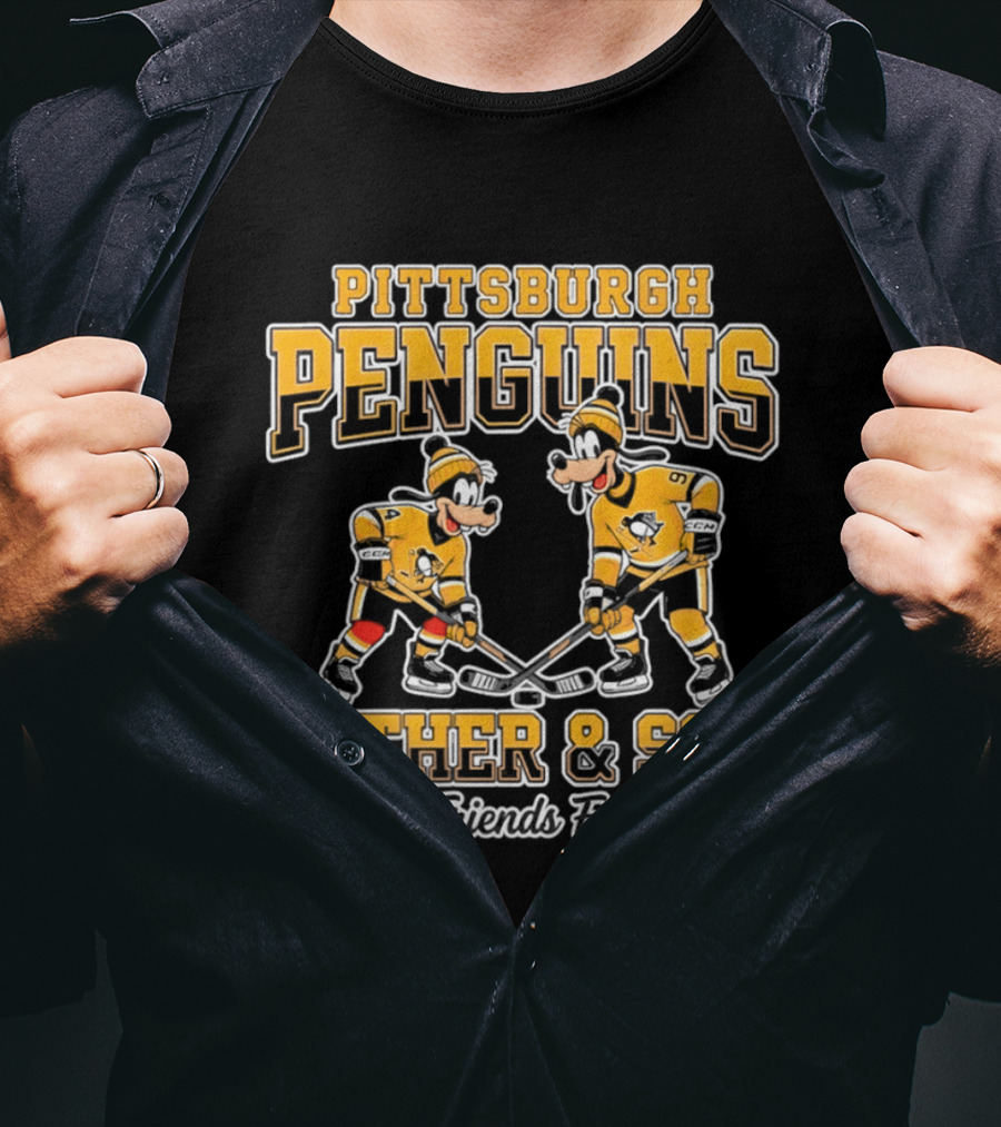 Pittsburgh Penguins Goofy Father And Son Best Friends For Life T-Shirt