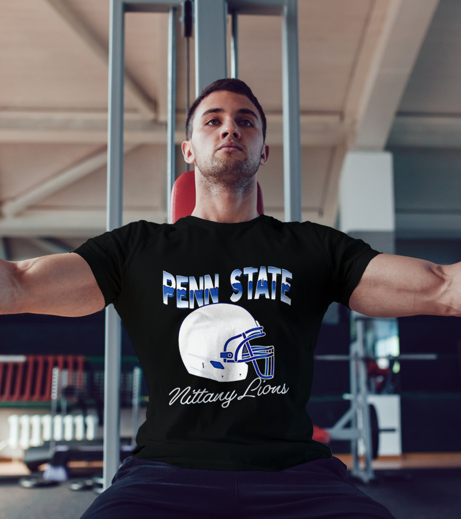 Penn State Nittany Lions Air Brush Helmet Dyme Lyfe Mens T-Shirt
