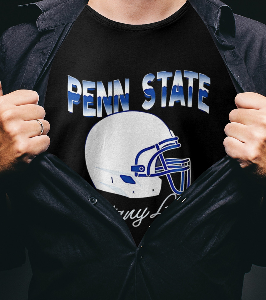 Penn State Nittany Lions Air Brush Helmet Dyme Lyfe Mens T-Shirt