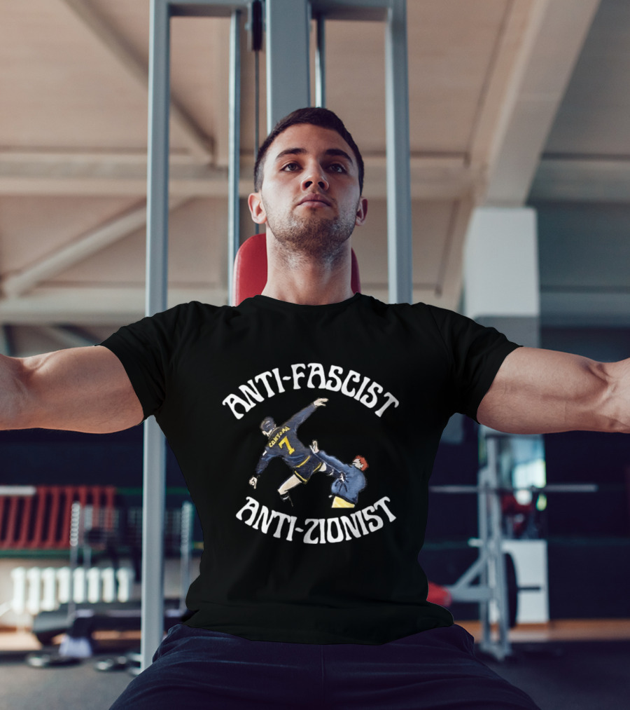 Eric Cantona Anti Fascist Anti Zionist Kick Manchester United Number 7 T-Shirt