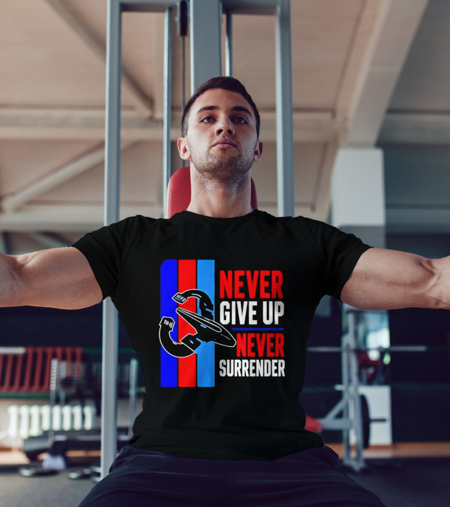 Galaxy Quest Never Give Up Never Surrender NSEA Protector Starship T-Shirt