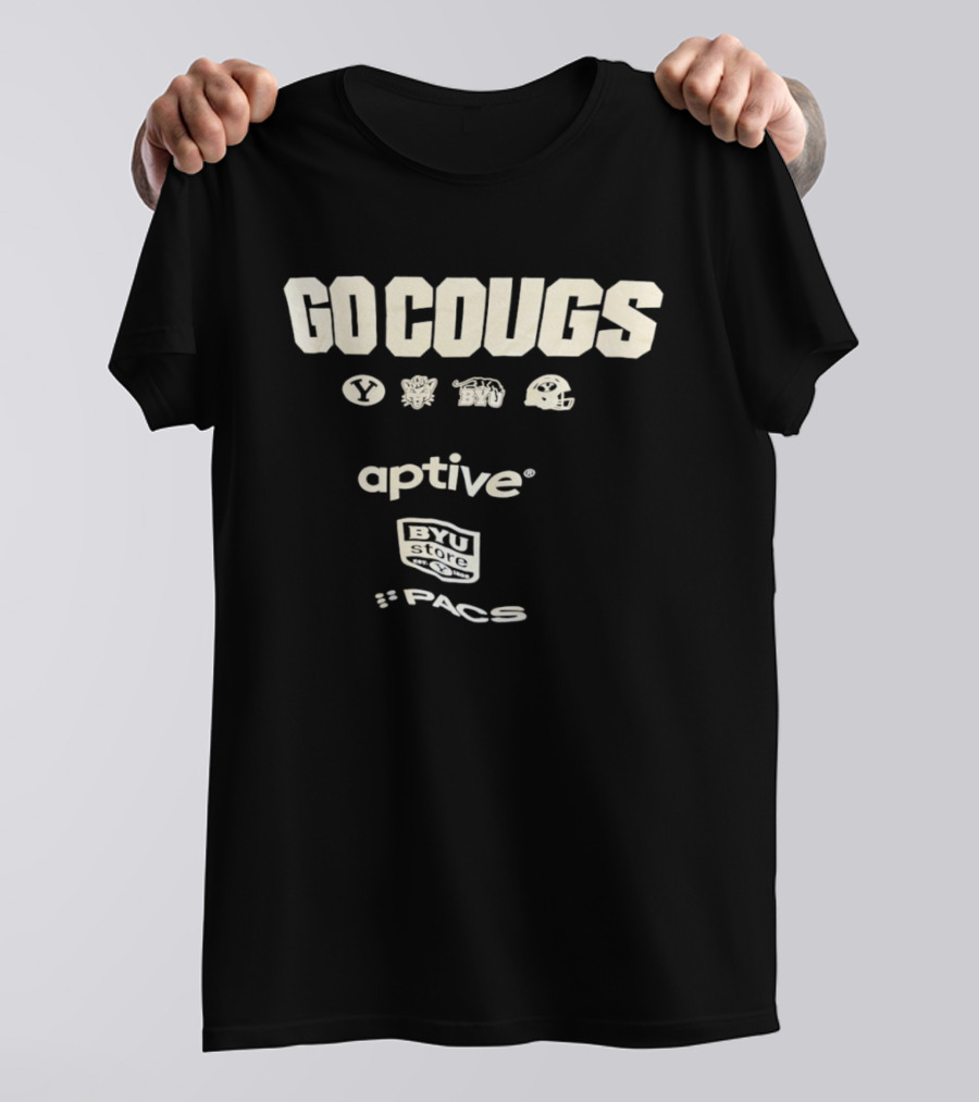 Go Cougs BYU Aptive PACS Sports Branding University T-Shirt