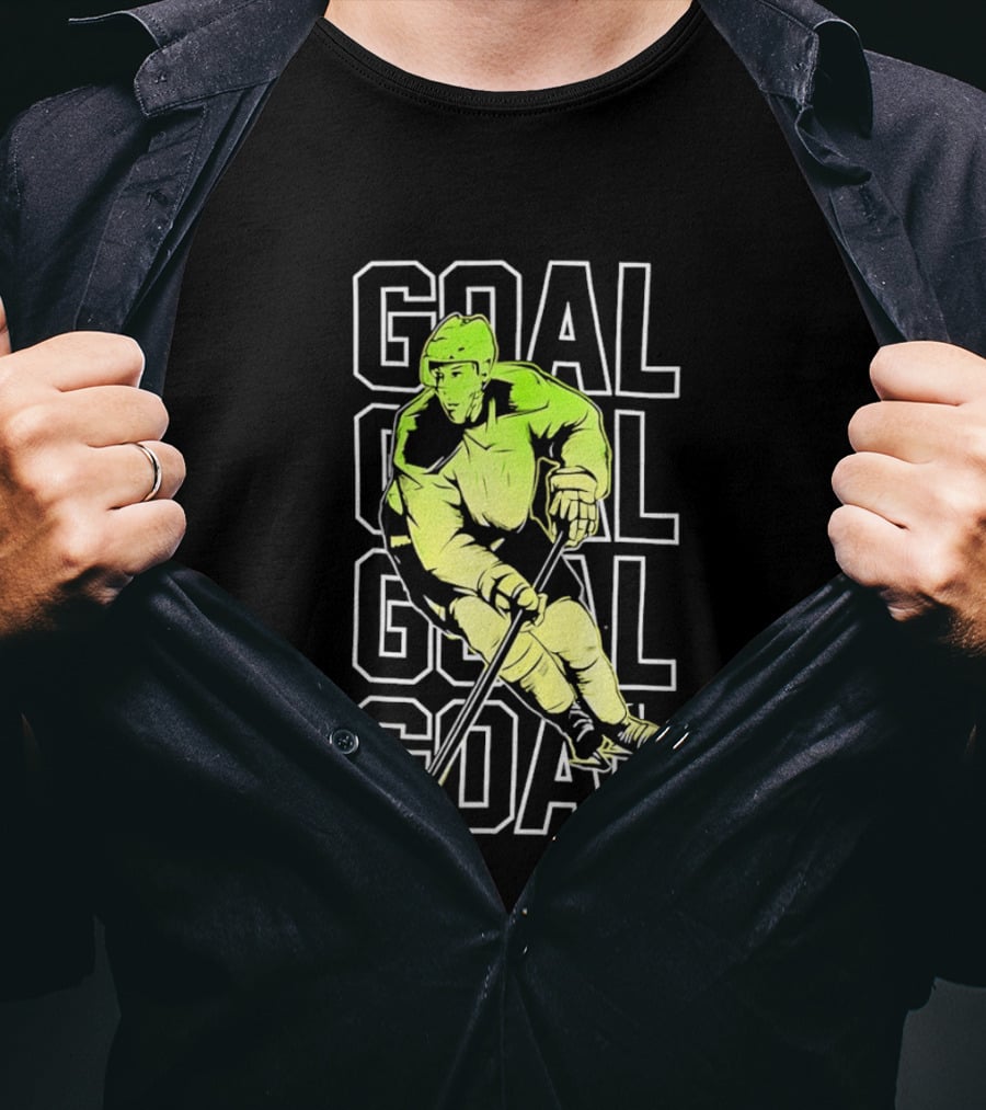 Goal Classic Black Hockey Player Energy T-Shirt