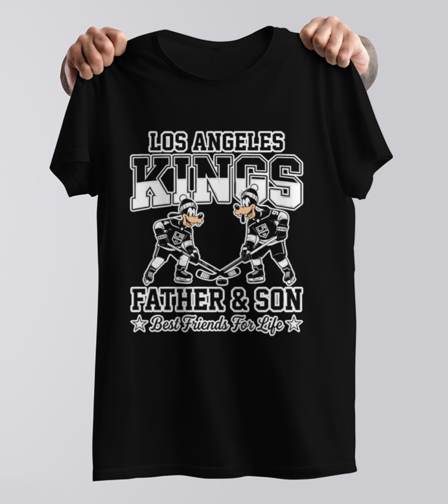 Los Angeles Kings Goofy Father And Son Best Friends For Life T-Shirt