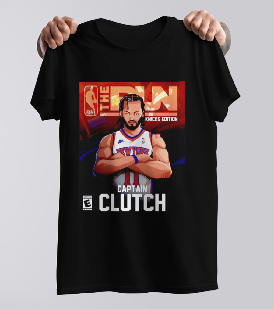 Jalen Brunson New York Knicks Edition The Run Captain Clutch NBA T-Shirt