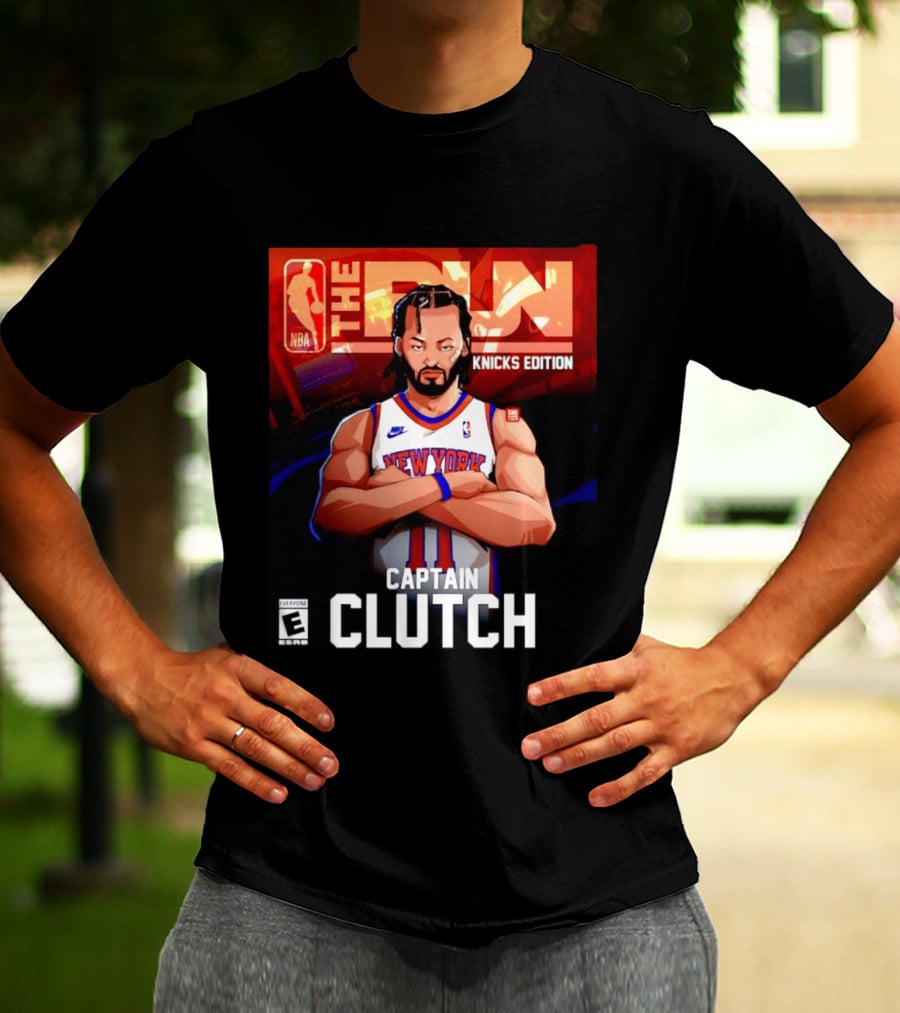 Jalen Brunson New York Knicks Edition The Run Captain Clutch NBA T-Shirt