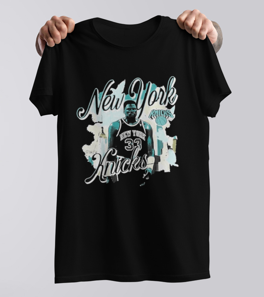 New York Knicks Patrick Ewing Skyline NBA T-Shirt