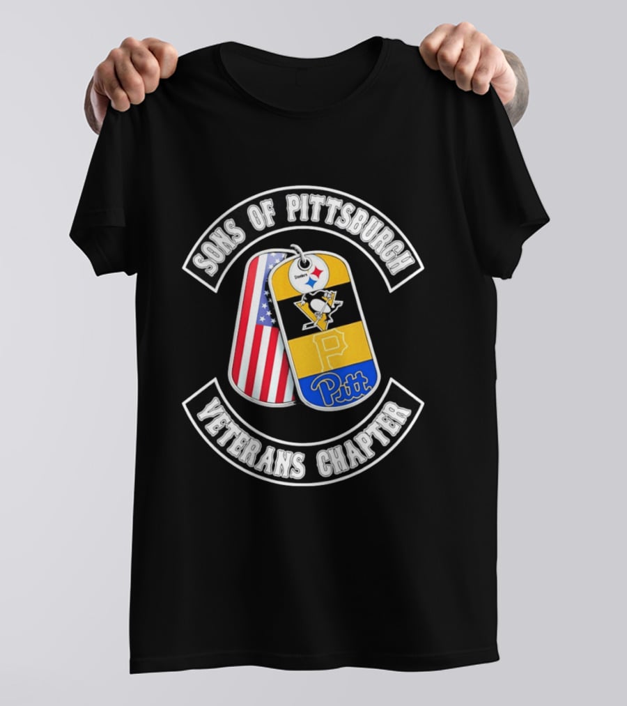 Sons Of Pittsburgh Steelers Penguins Pirates Pitt Veterans Chapter T-Shirt