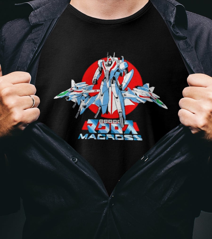 Robotech Macross Classic Anime Mecha Fighter Jets T-Shirt