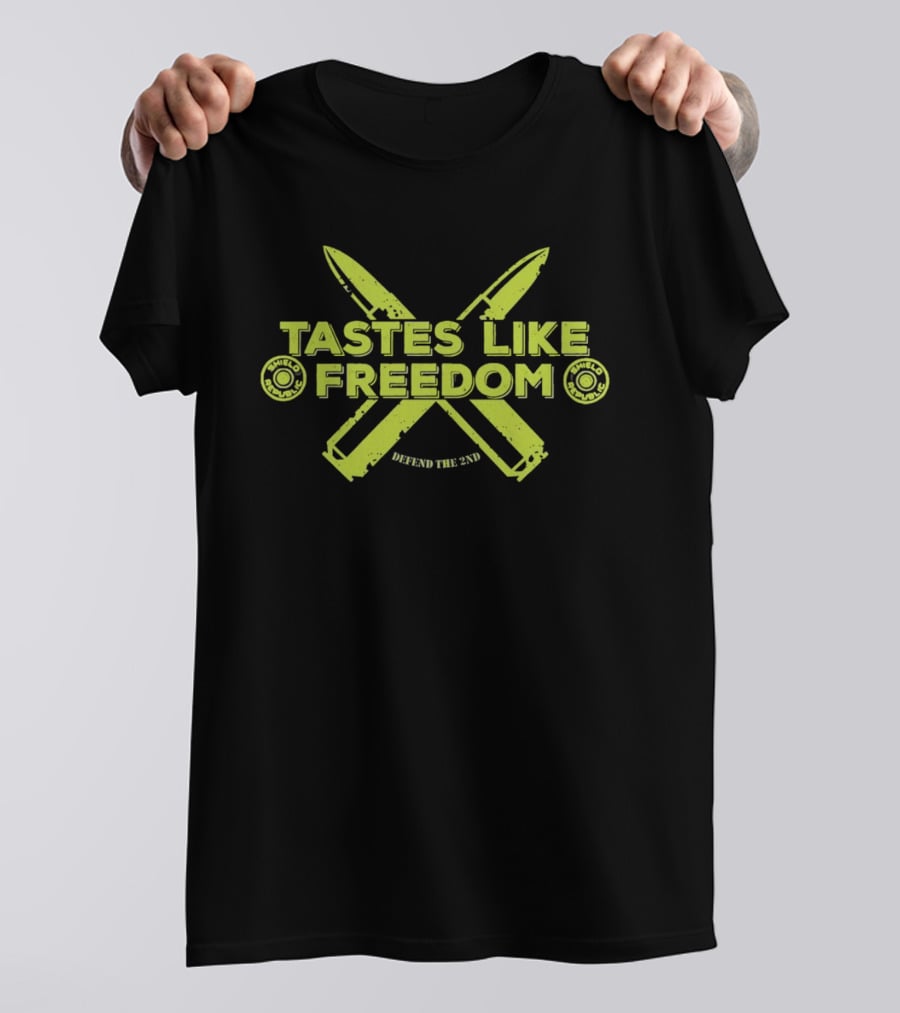 Tastes Like Freedom Defend The 2nd Knives Bullets T-Shirt