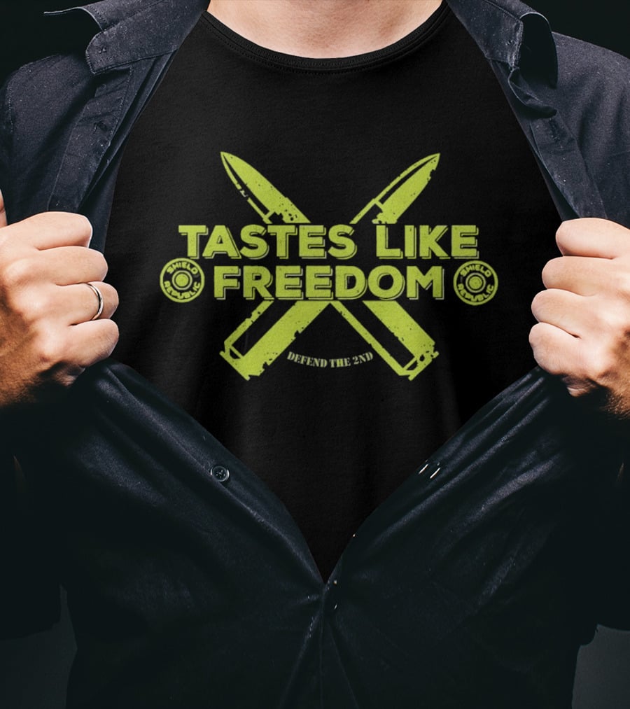 Tastes Like Freedom Defend The 2nd Knives Bullets T-Shirt