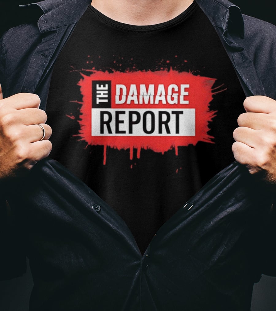 The Damage Report Media News Political Commentary Program Branding T-Shirt