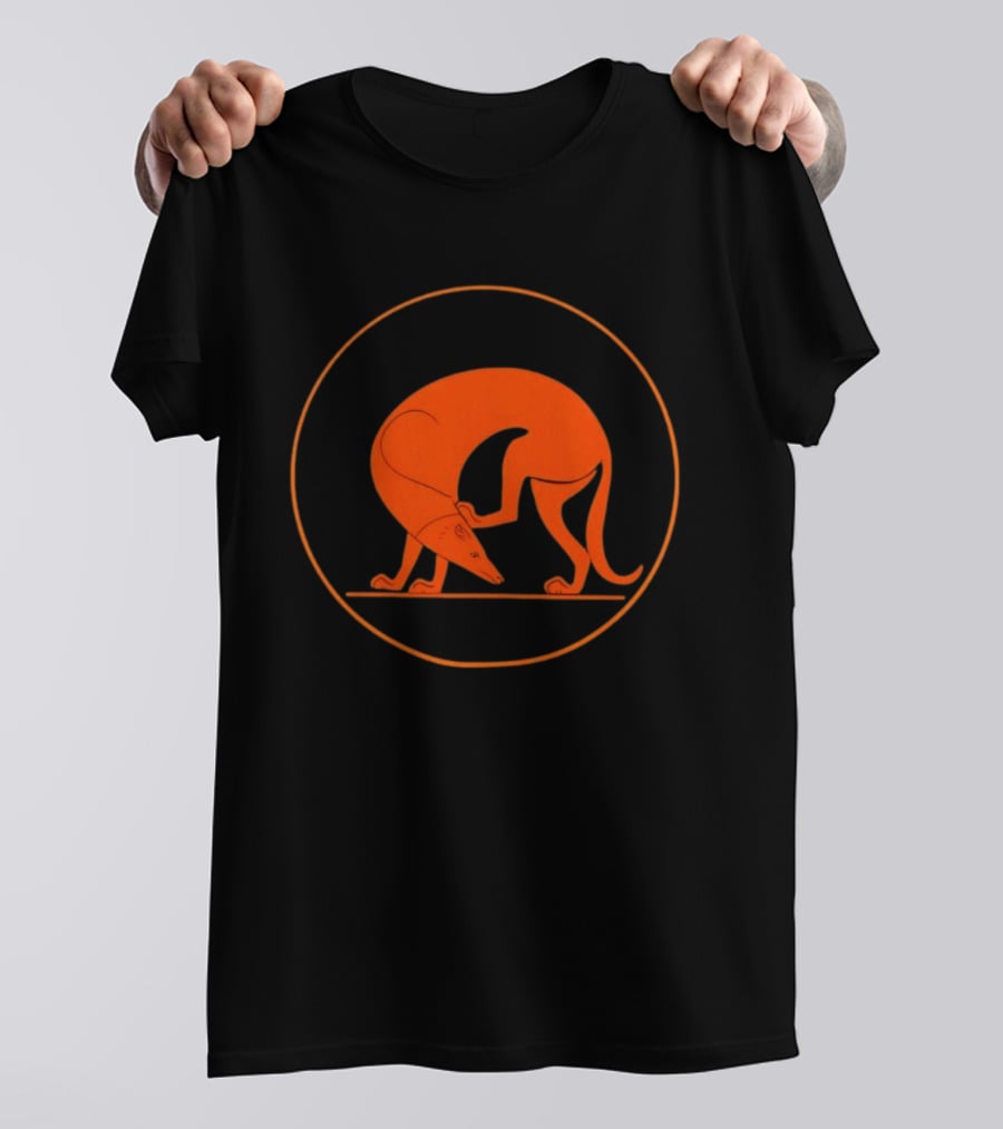 Tondo Hound Orange Circle Canine T-Shirt