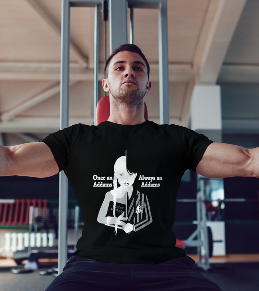 Wednesday Addams Split Face Once An Addams Always An Addams T-Shirt