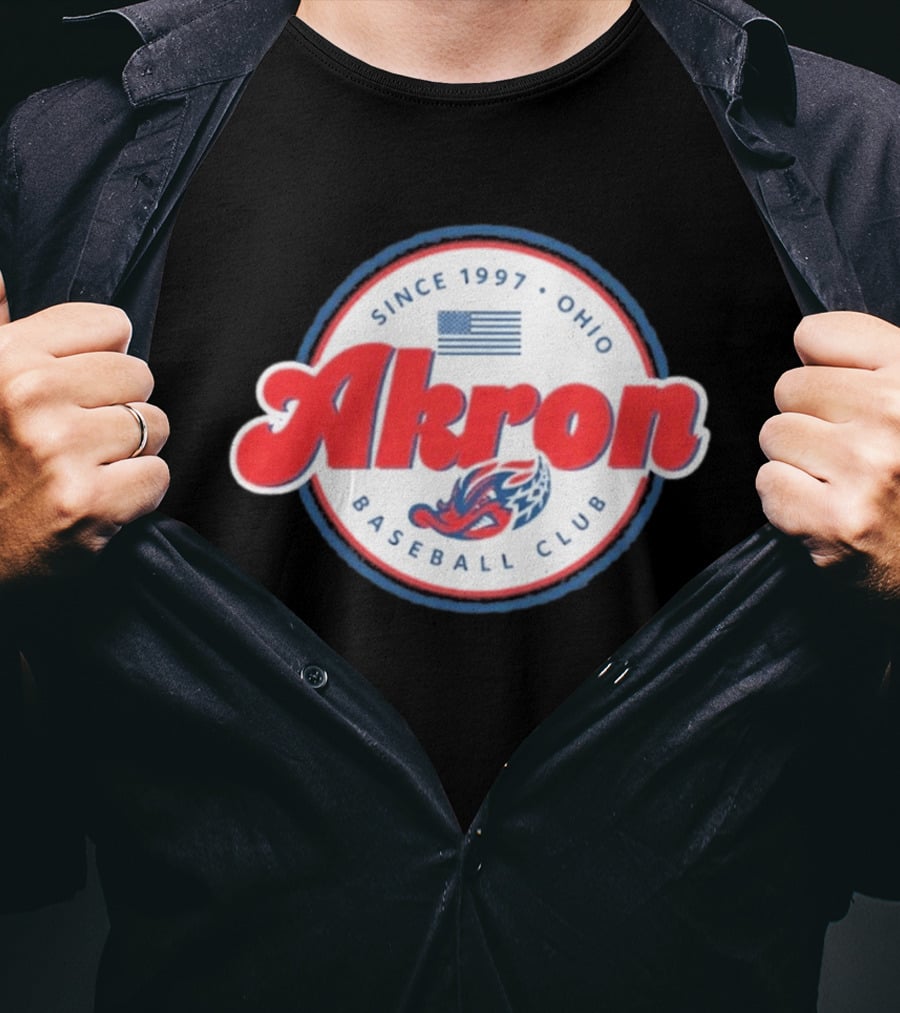 Since 1997 Akron Ohio Baseball Club USA Flag T-Shirt