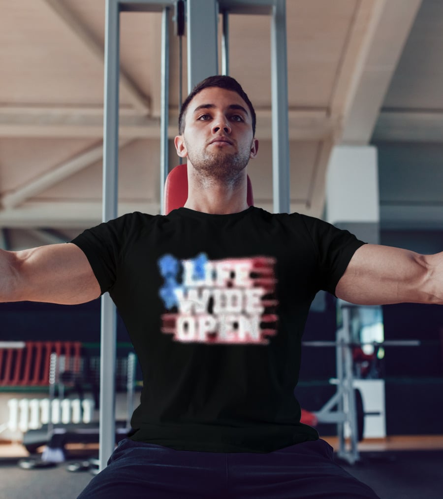 Cboystv Life Wide Open Patriotic Stars T-Shirt