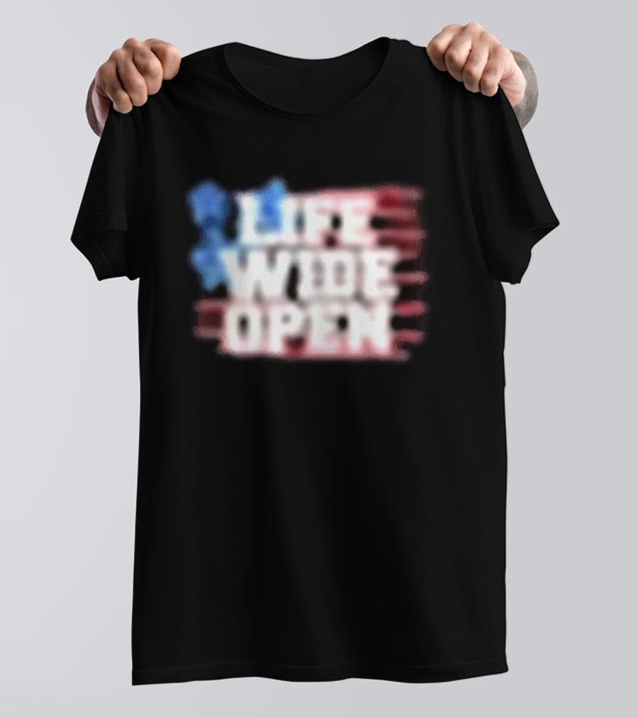 Cboystv Life Wide Open Patriotic Stars T-Shirt