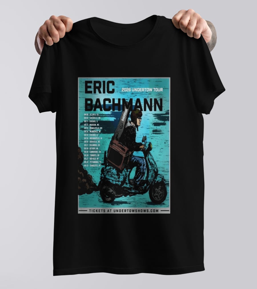 Eric Bachmann 2026 Undertow Tour With Dates And Cities T-Shirt