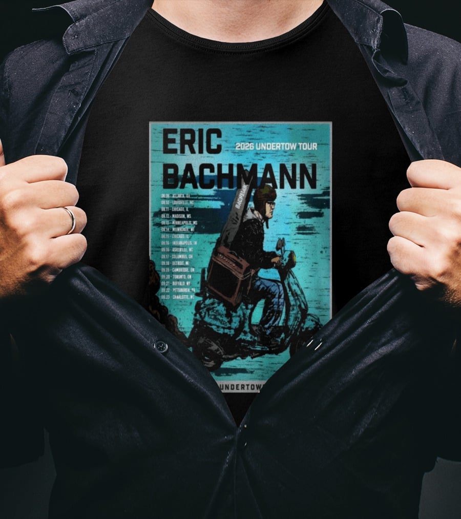 Eric Bachmann 2026 Undertow Tour With Dates And Cities T-Shirt
