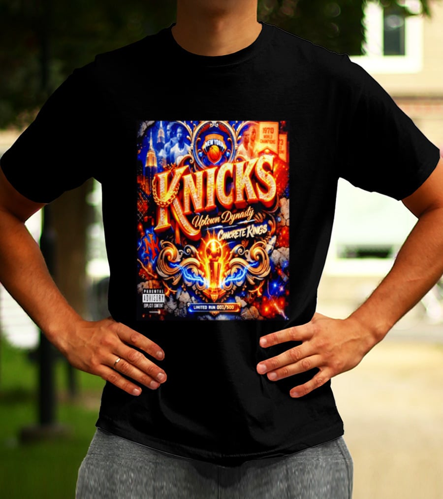 New York Knicks Uptown Dynasty Concrete Kings 1970 World Champions Limited Run T-Shirt
