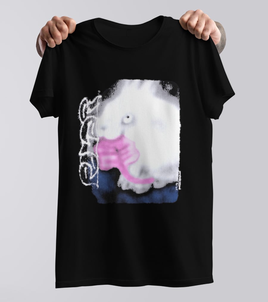 Flatspot Polar Rabbit With Pink Ribbon T-Shirt