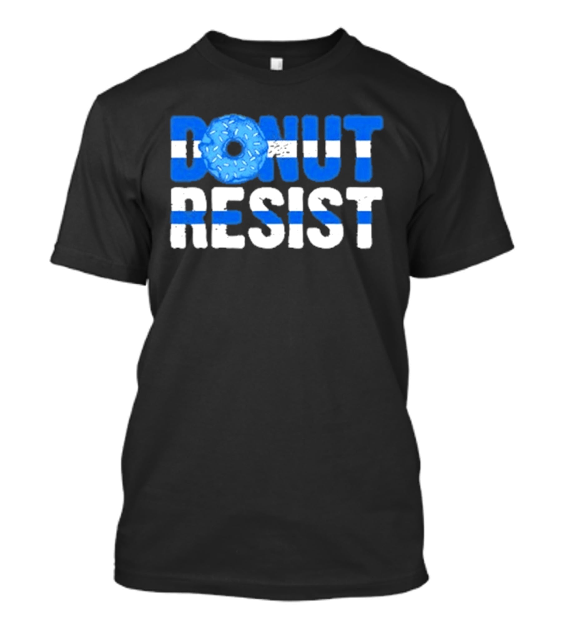 Donut Resist Police Officer Thin Blue Line Cop Policeman T-Shirt