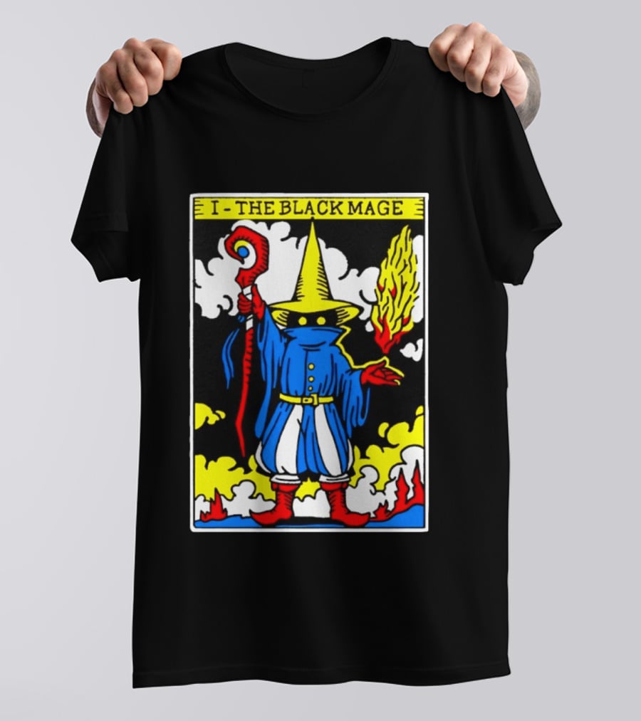 I The Black Mage Tarot Card Retro Fantasy T-Shirt