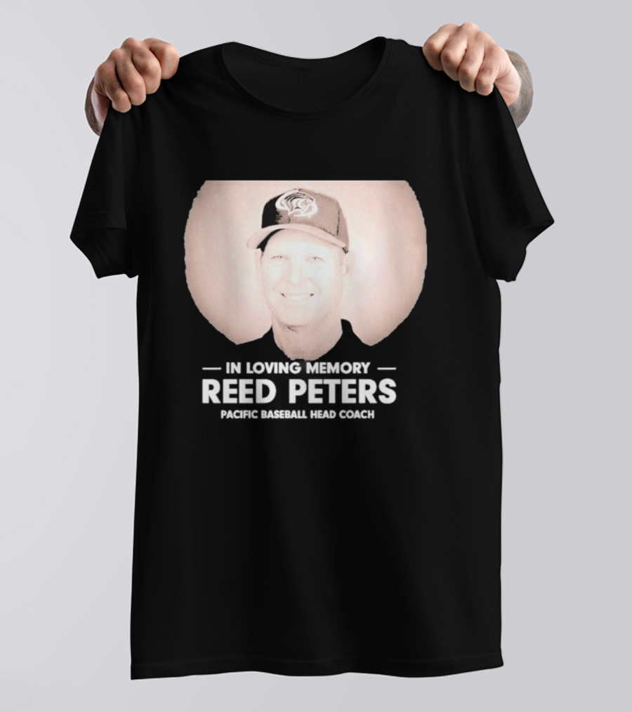 In Loving Memory Reed Peters Pacific Baseball Head Coach Panthers Cap T-Shirt