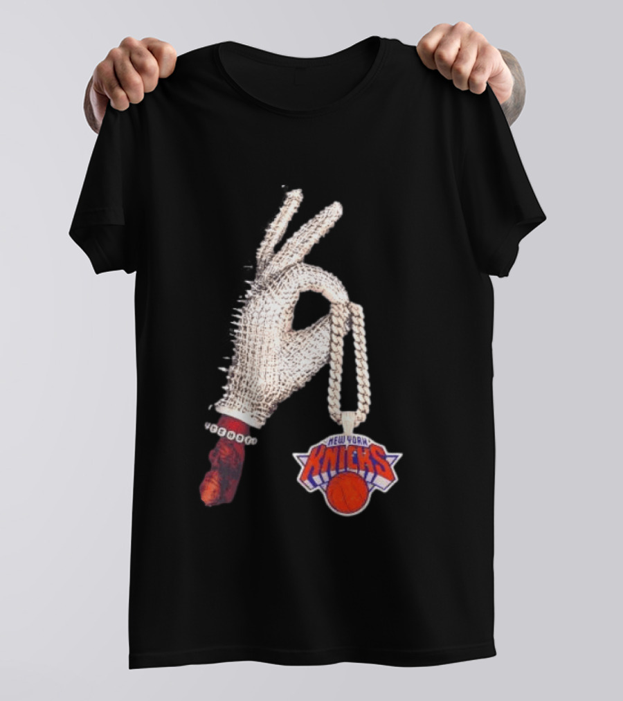 Jalen Brunson New York Knicks Diamond Chain Glove Drake Iceman NBA Basketball T-Shirt