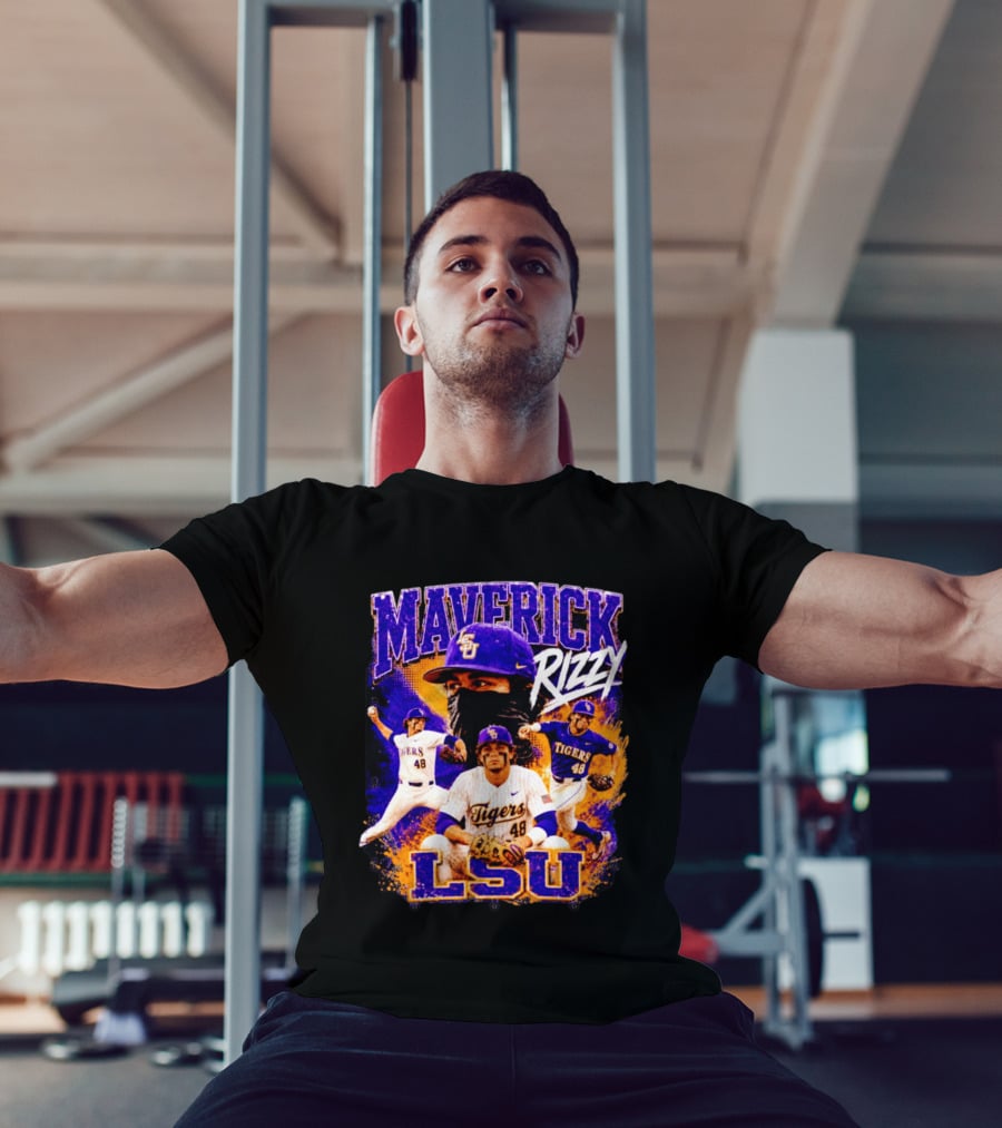 LSU Tigers Maverick Rizy Baseball Player Number 48 T-Shirt