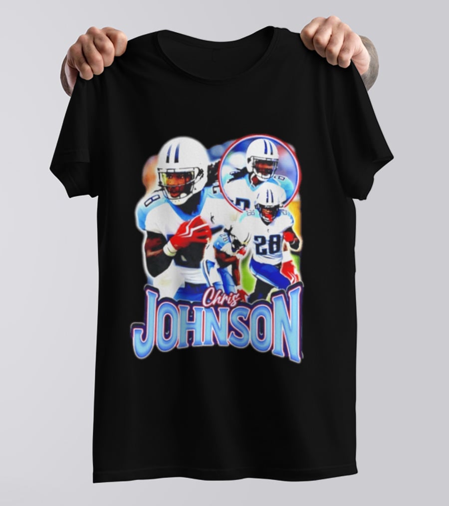 Chris Johnson Tennessee Titans 28 Vintage Style Retro Bootleg T-Shirt