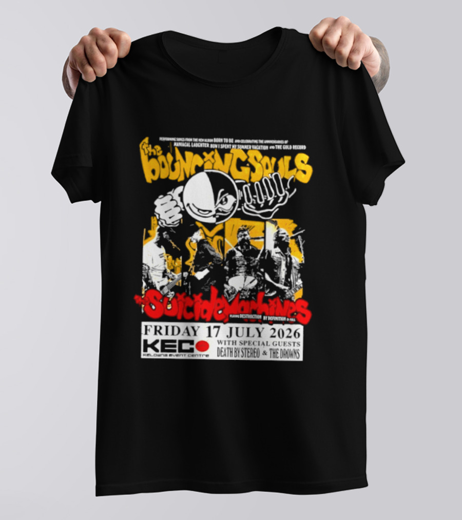 Bouncing Souls The Suicide Machines Live At Kelowna Event Centre July 2026 T-Shirt