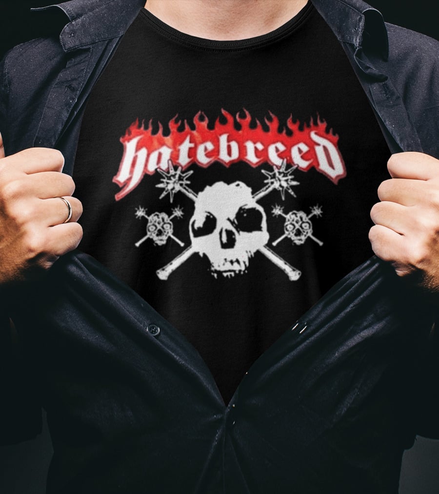 Hatebreed The Summer Slaughter Tour Part 1 2026 Skull And Crossbones Logo With Dates T-Shirt