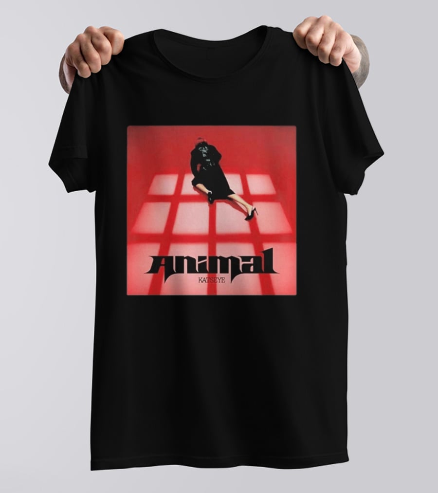 Katseye Animal Red Grid Aesthetic T-Shirt