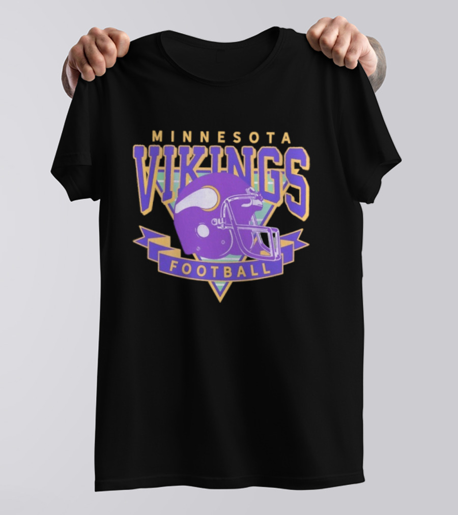 Minnesota Vikings Helmet Football T-Shirt