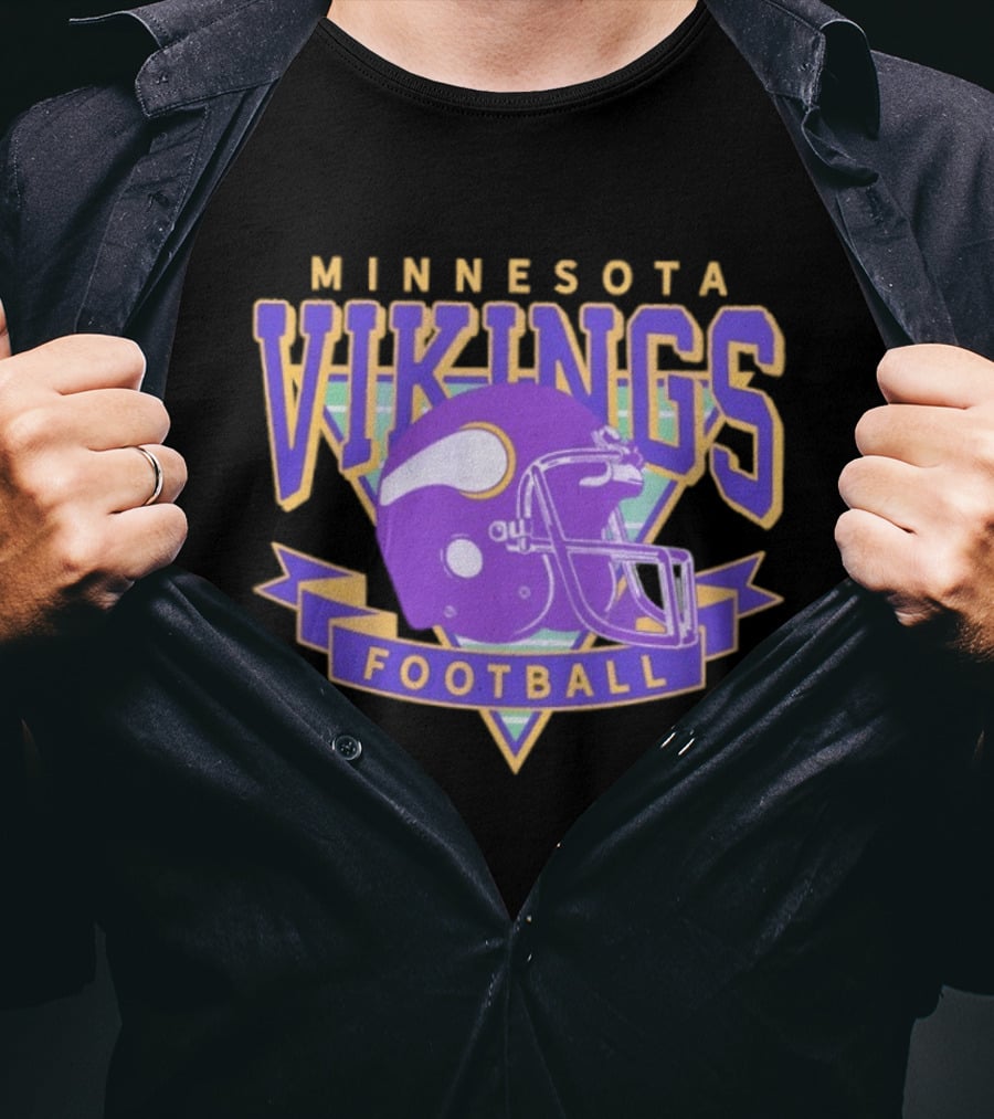 Minnesota Vikings Helmet Football T-Shirt