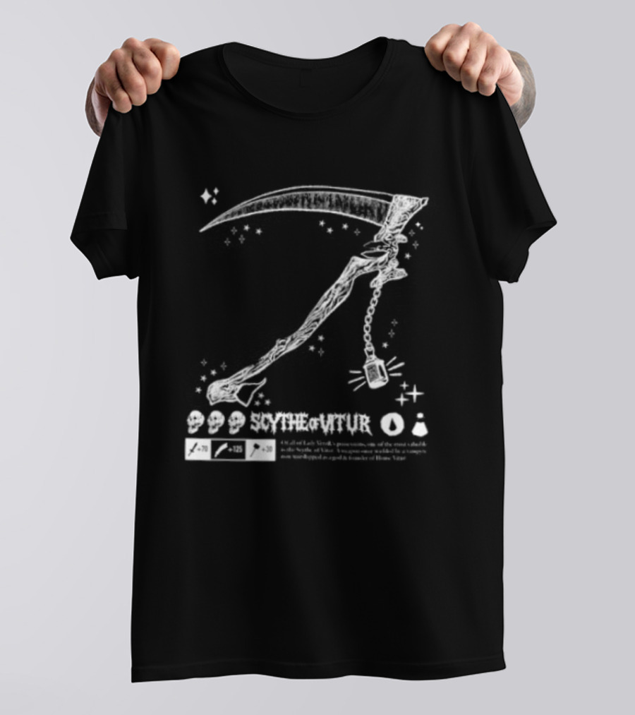 Scythe Of Vitur Lady Verzik House Vitur Weapon RuneScape Old School T-Shirt