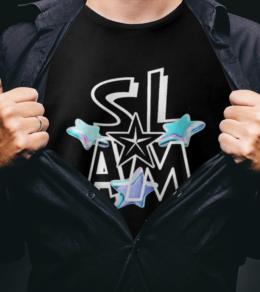 Slam Stars Holographic Blue Floating Trio T-Shirt