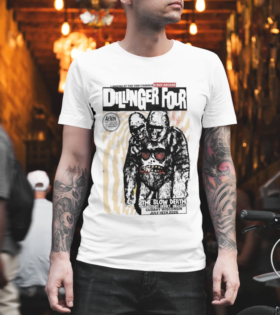 Dillinger Four X Ray Arcade The Slow Death 07 19 2026 Cudahy WI T-Shirt