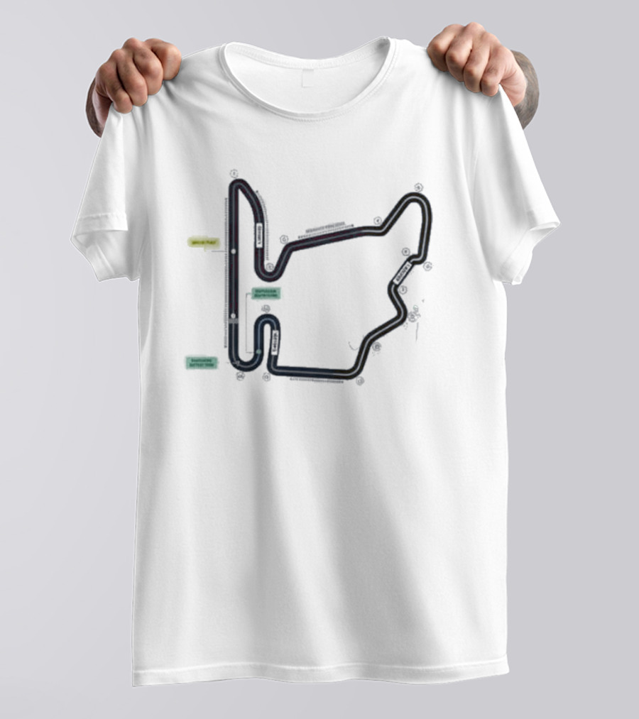 F1Motorsport AWS Hungarian Grand Prix Hungaroring Mogyorod July 24 26 2026 Souvenir Race Day Track Map T-Shirt