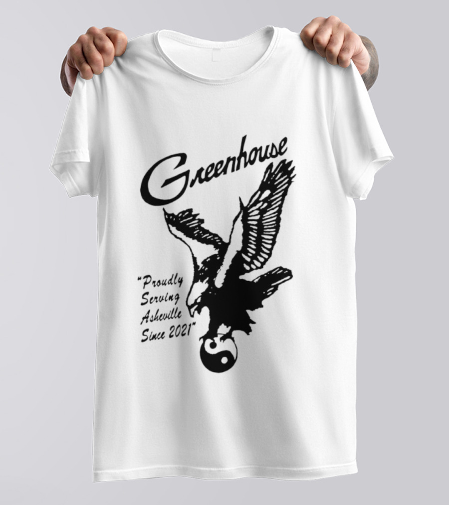 Greenhouse Proudly Serving Asheville Since 2021 Eagle Motif T-Shirt