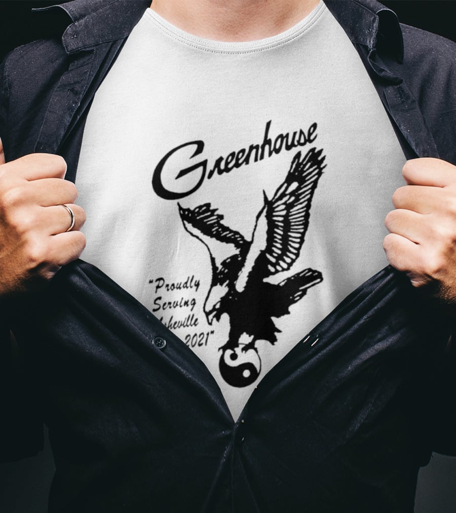 Greenhouse Proudly Serving Asheville Since 2021 Eagle Motif T-Shirt