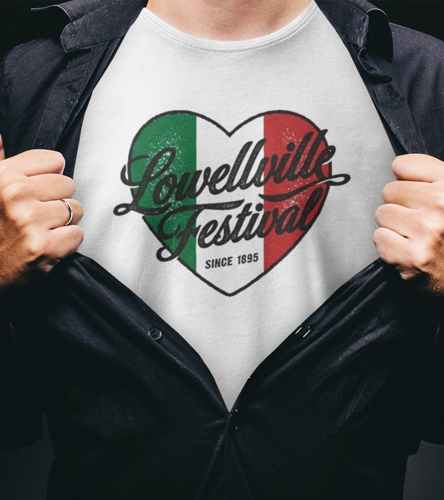 Lowellville Festival Heart Italian Colors Since 1895 T-Shirt