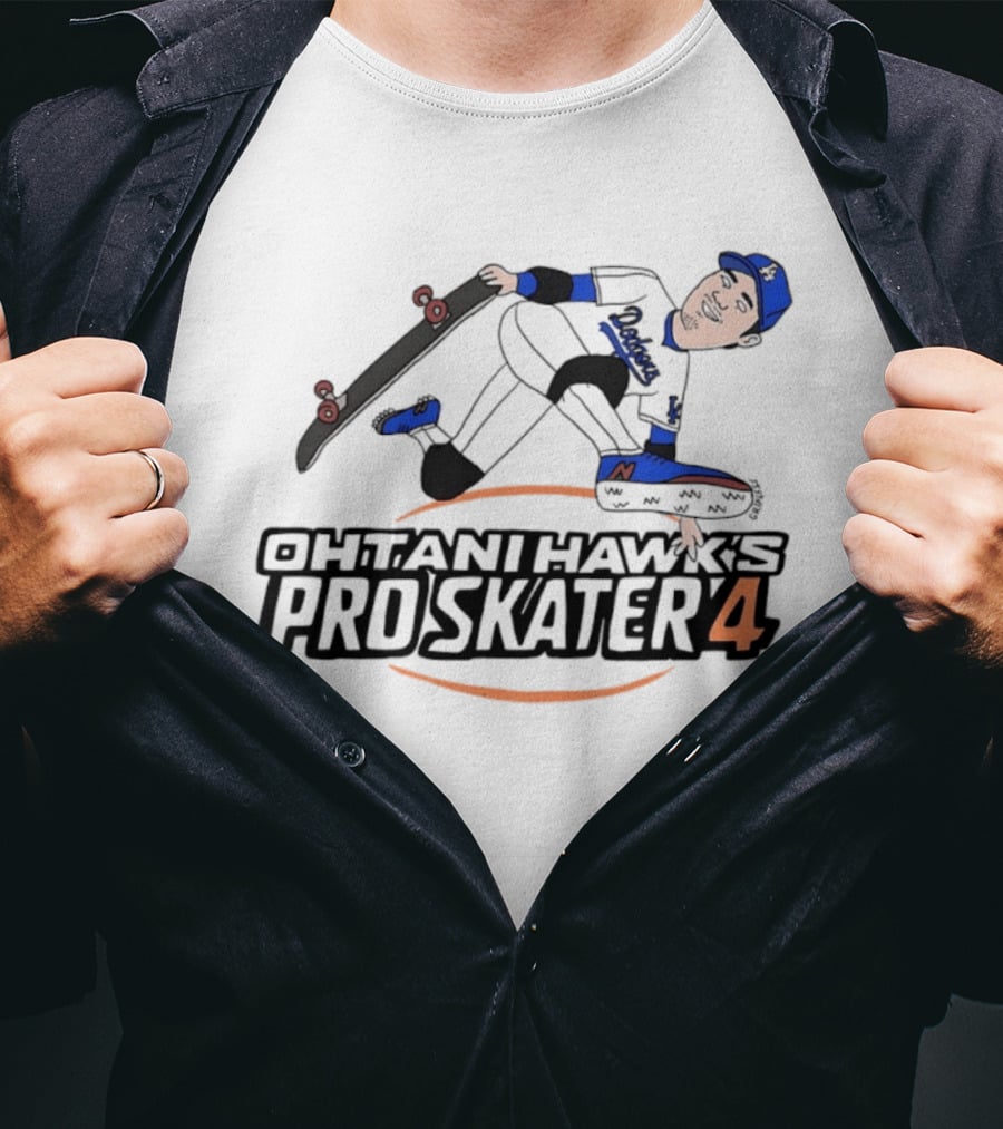 Shohei Ohtani Hawk's Pro Skater 4 Los Angeles Dodgers T-Shirt