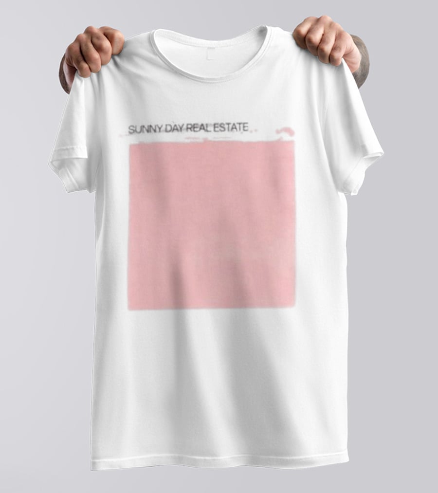 Sunny Day Real Estate LP2 Pink Album Art And Gray Watermark T-Shirt