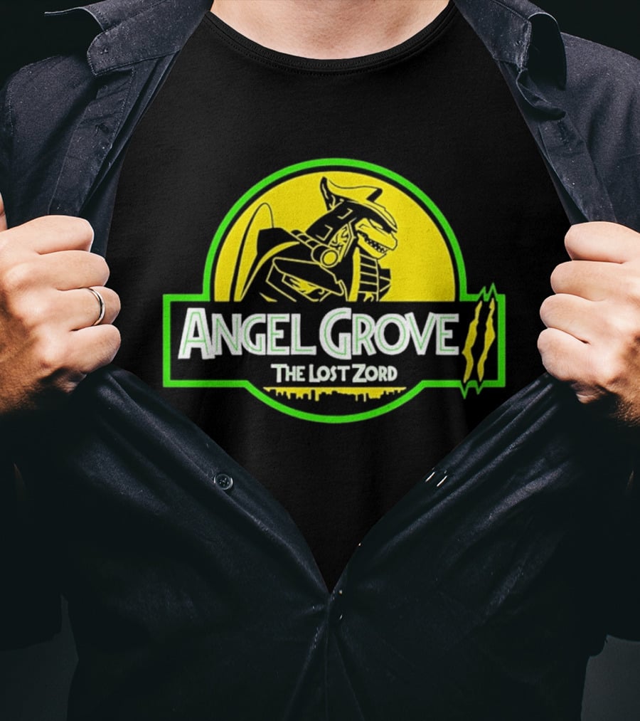 Angel Grove The Lost Zord Dinosaur Robot T-Shirt