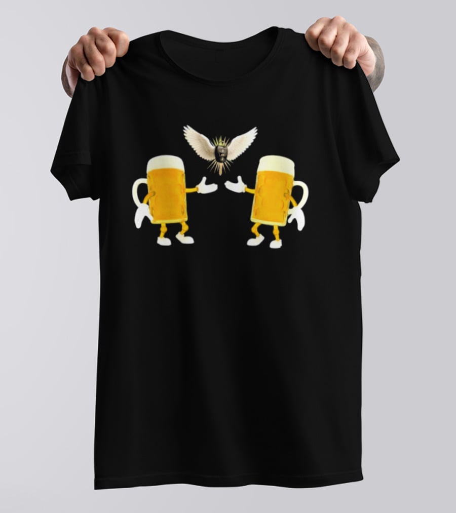 Beers And Car Keys Angel Meme With Winged Creature And Beer S T-Shirt
