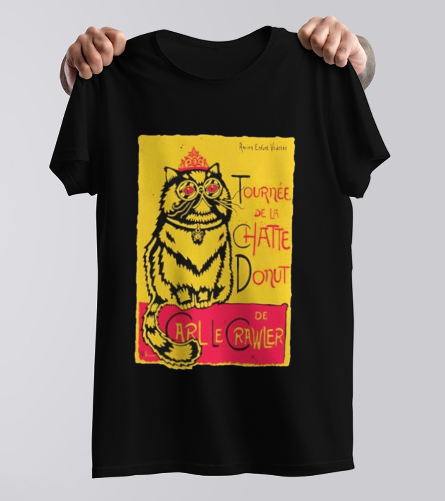 Ancien Enfant Vedette Tournee De La Chatte Donut De Carl Le Crawler Cat T-Shirt