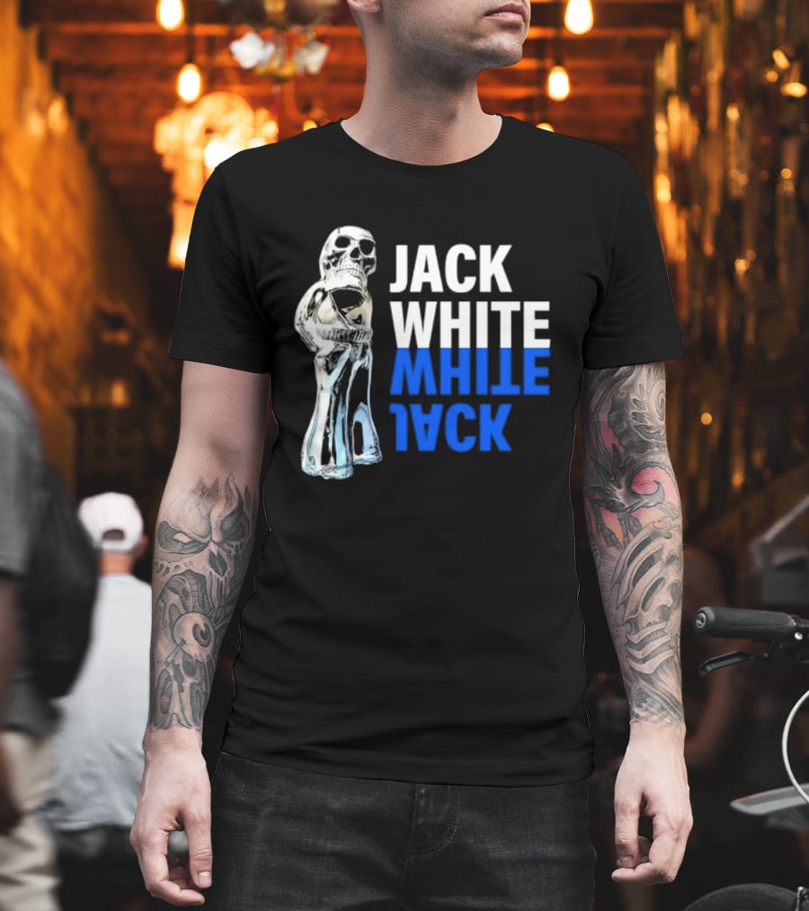 Jack White Rock Musician Skull Reflection T-Shirt